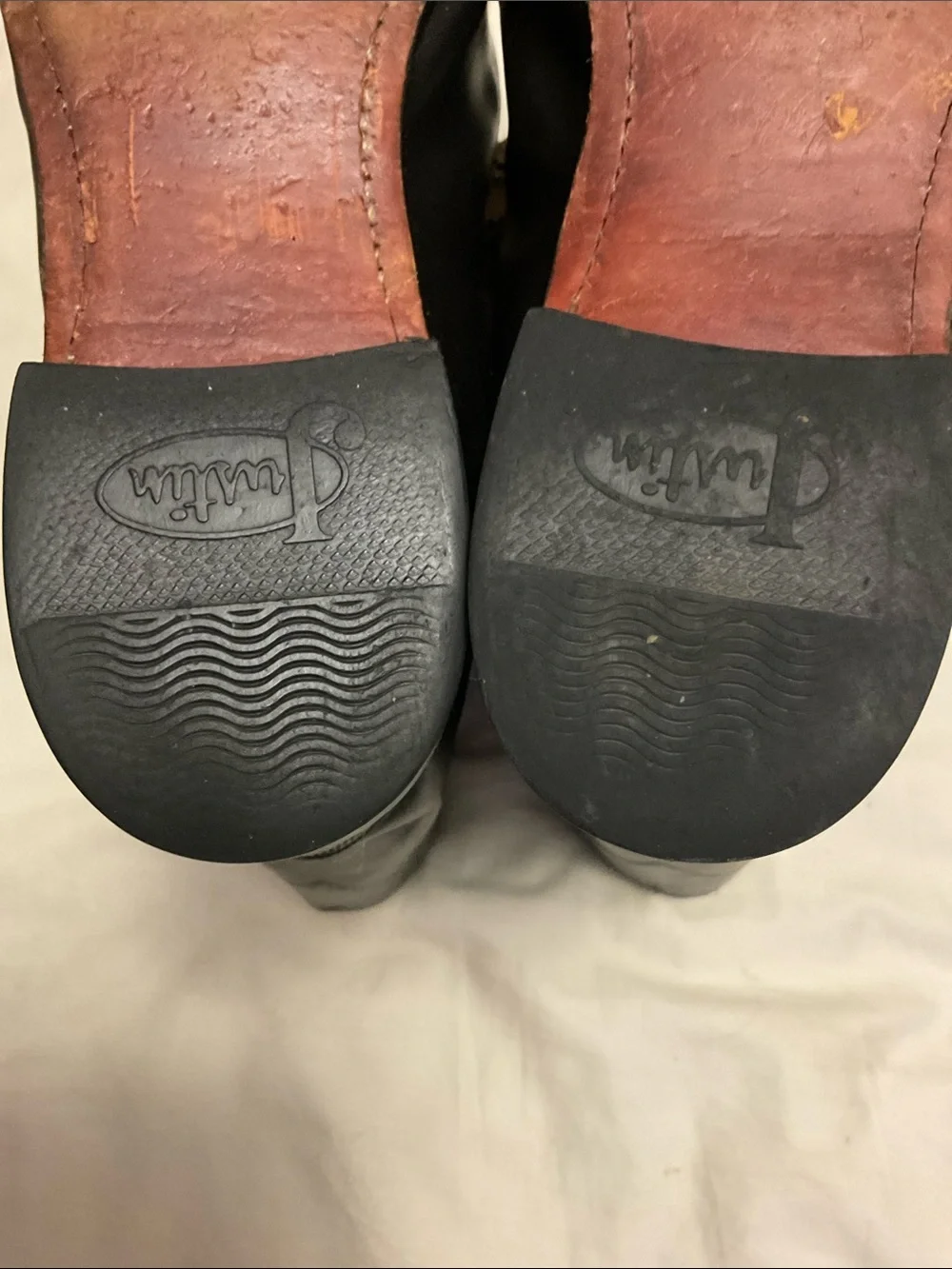 Justin Roper 3133 Boots Black Leather Western Boots 12 E3 Men’s